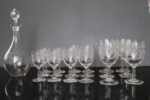 Service cristal gravé - service,
